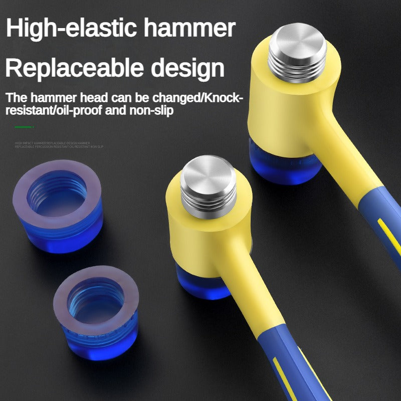 Professional Rubber Hammer Dual Head Detachable Mallet For Precision Work Shock Absorbing Insulated 1