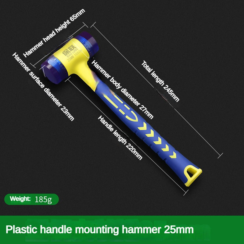 Professional Rubber Hammer Dual Head Detachable Mallet For Precision Work Shock Absorbing Insulated 9