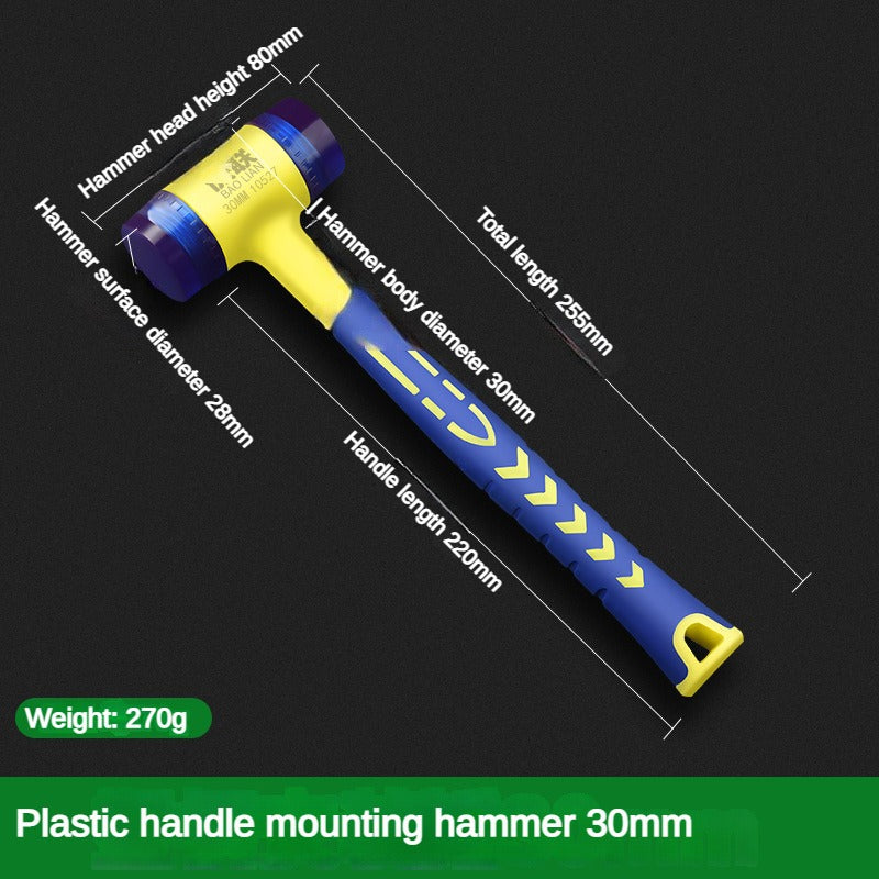 Professional Rubber Hammer Dual Head Detachable Mallet For Precision Work Shock Absorbing Insulated 10