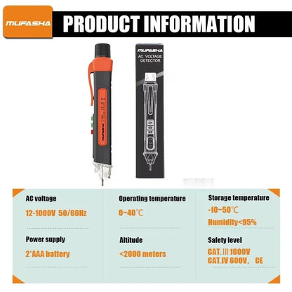 NonContact Voltage Detector Electrical Pen AC Voltage Tester Smart Breakpoint Finder Home Professio 1