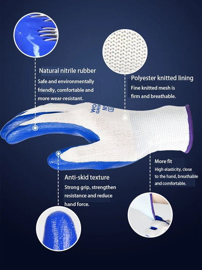 NonSlip Nitrile Work Gloves WearResistant Breathable Safety Gloves For Industrial  Construction Use 3
