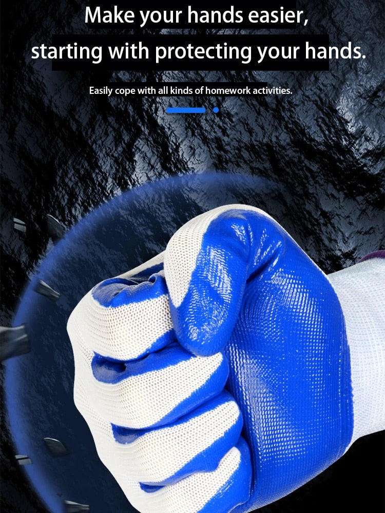 NonSlip Nitrile Work Gloves WearResistant Breathable Safety Gloves For Industrial  Construction Use 2