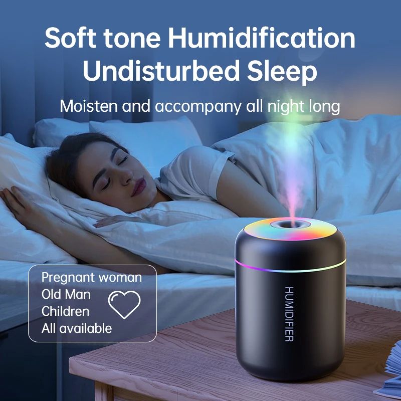 Portable USB Electric Aroma Diffuser  Mini Air Humidifier Essential Oil Mist Maker With LED Lights  2
