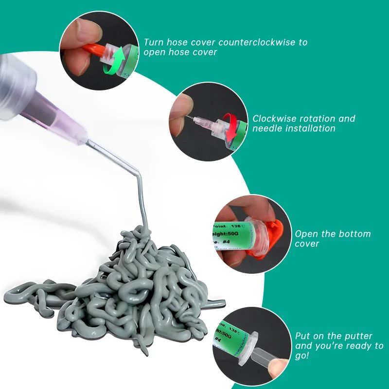 LeadFree Welding Paste SMD Syringe Low Temperature No Clean Solder Paste For IPhone Tail Plug BGA A 1