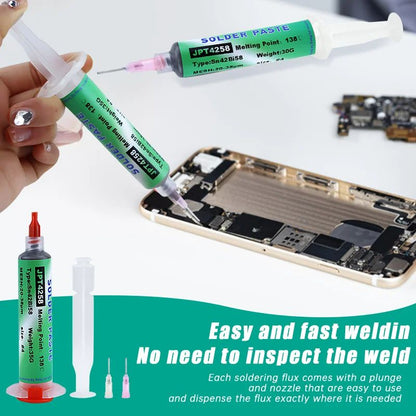 LeadFree Welding Paste SMD Syringe Low Temperature No Clean Solder Paste For IPhone Tail Plug BGA A 2