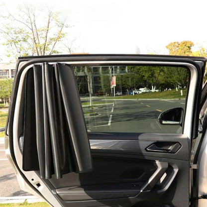 2 Pcs Car Side Window Sun Shade Curtains UV Reflective Magnetic Sun Protection Covers For Summer Pr 2