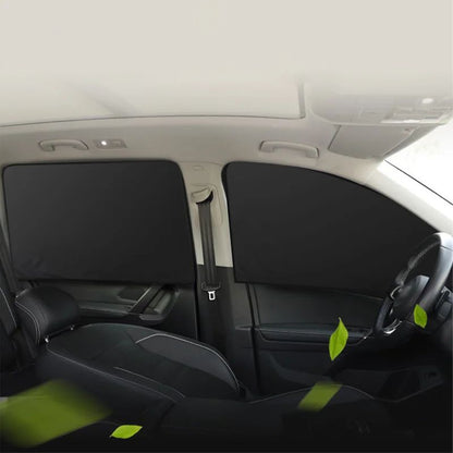 2 Pcs Car Side Window Sun Shade Curtains UV Reflective Magnetic Sun Protection Covers For Summer Pr 4