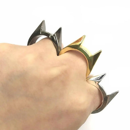 Broken Window Cat Ear Ring Outdoor Metal Defense Accessory For Self Protection 1