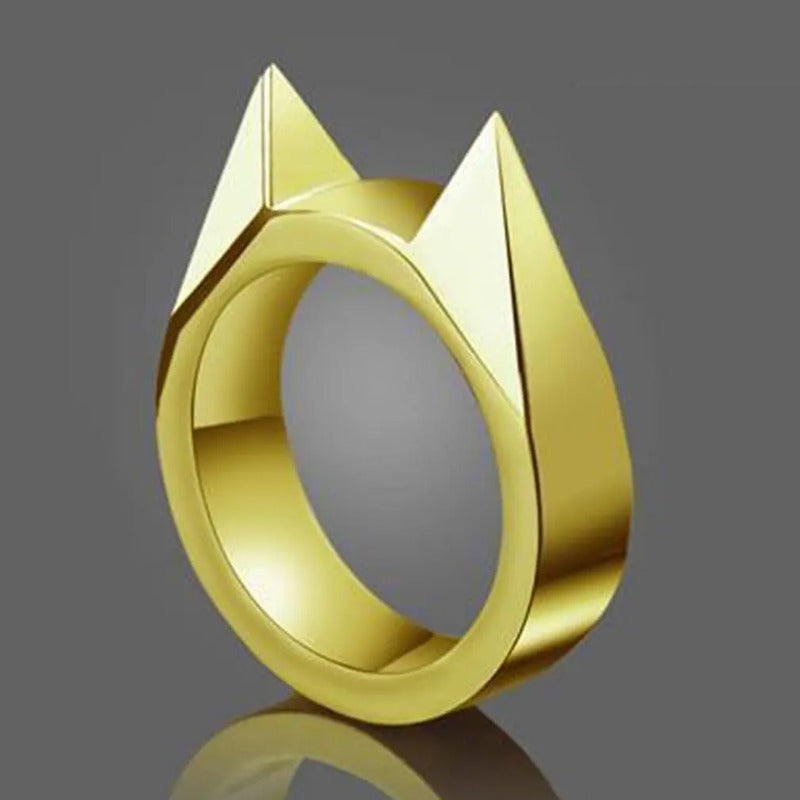 Broken Window Cat Ear Ring Outdoor Metal Defense Accessory For Self Protection 4