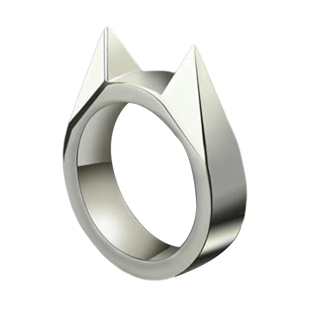 Broken Window Cat Ear Ring Outdoor Metal Defense Accessory For Self Protection 7