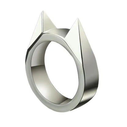Broken Window Cat Ear Ring Outdoor Metal Defense Accessory For Self Protection 7