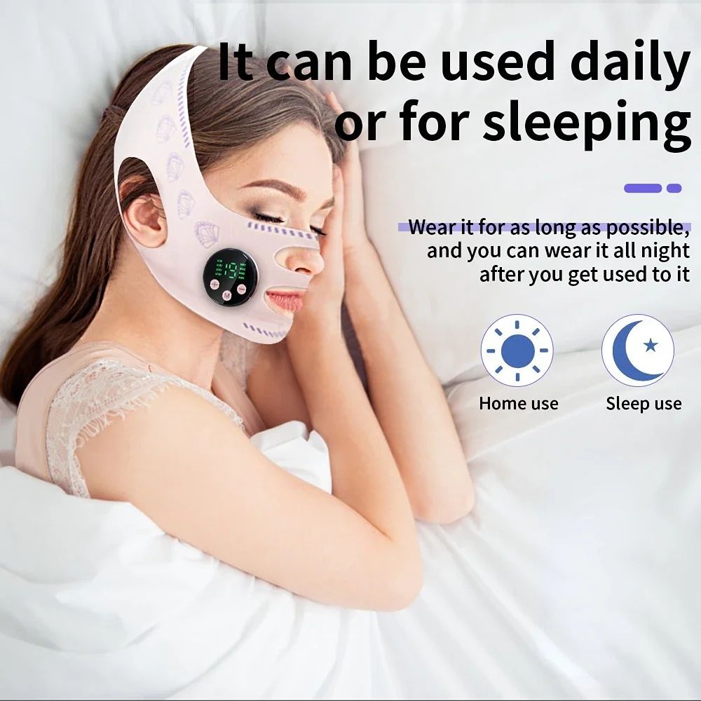 Head Massage Face Slimming Strap USB Rechargeable Facial Lifting Mask To Reduce Double Chin Cheek L 2