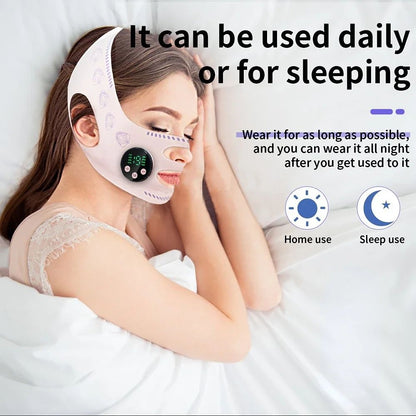 Head Massage Face Slimming Strap USB Rechargeable Facial Lifting Mask To Reduce Double Chin Cheek L 2