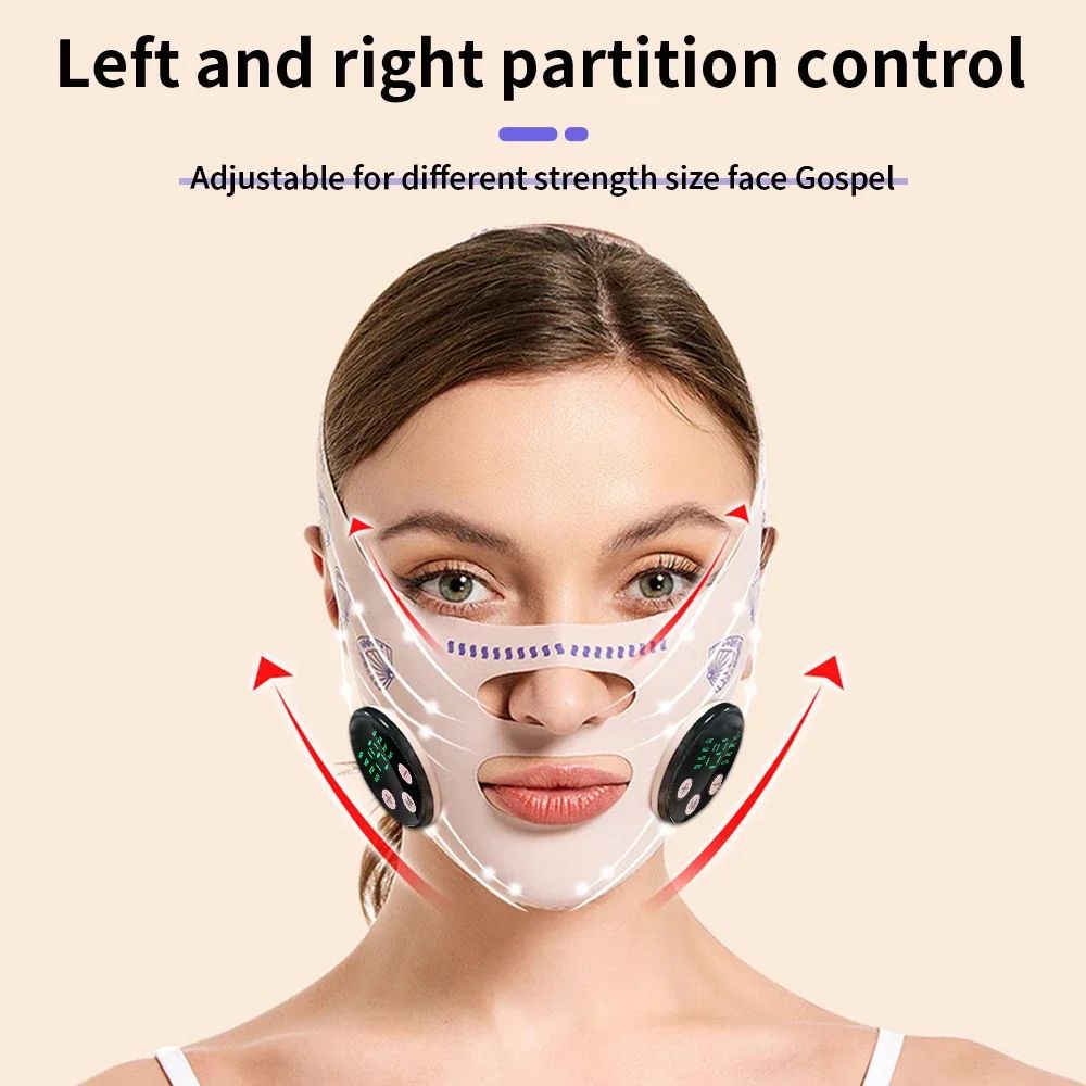 Head Massage Face Slimming Strap USB Rechargeable Facial Lifting Mask To Reduce Double Chin Cheek L 3