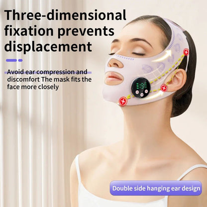 Head Massage Face Slimming Strap USB Rechargeable Facial Lifting Mask To Reduce Double Chin Cheek L 4