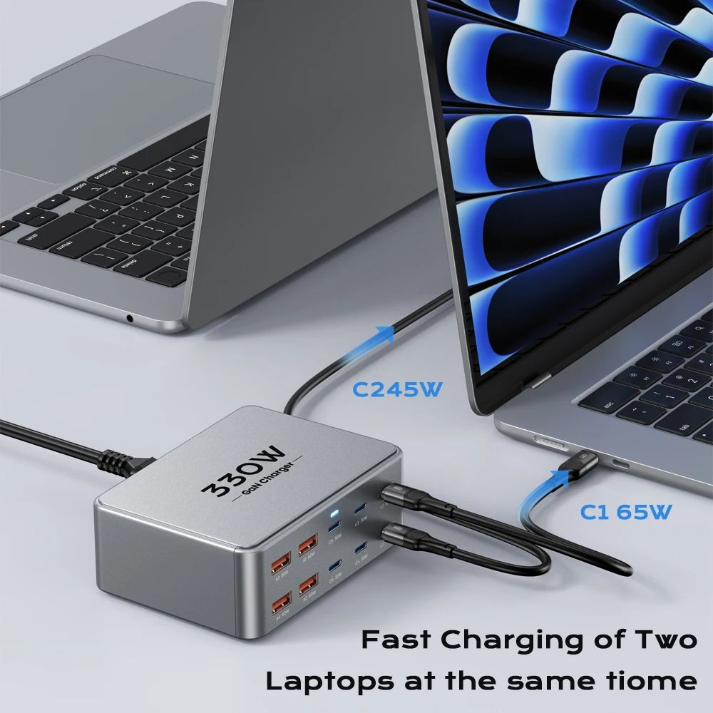 Multiport USB C GaN Charger PPS Fast Charging Station For IPhone Samsung MacBook Pro Laptop  Table  2