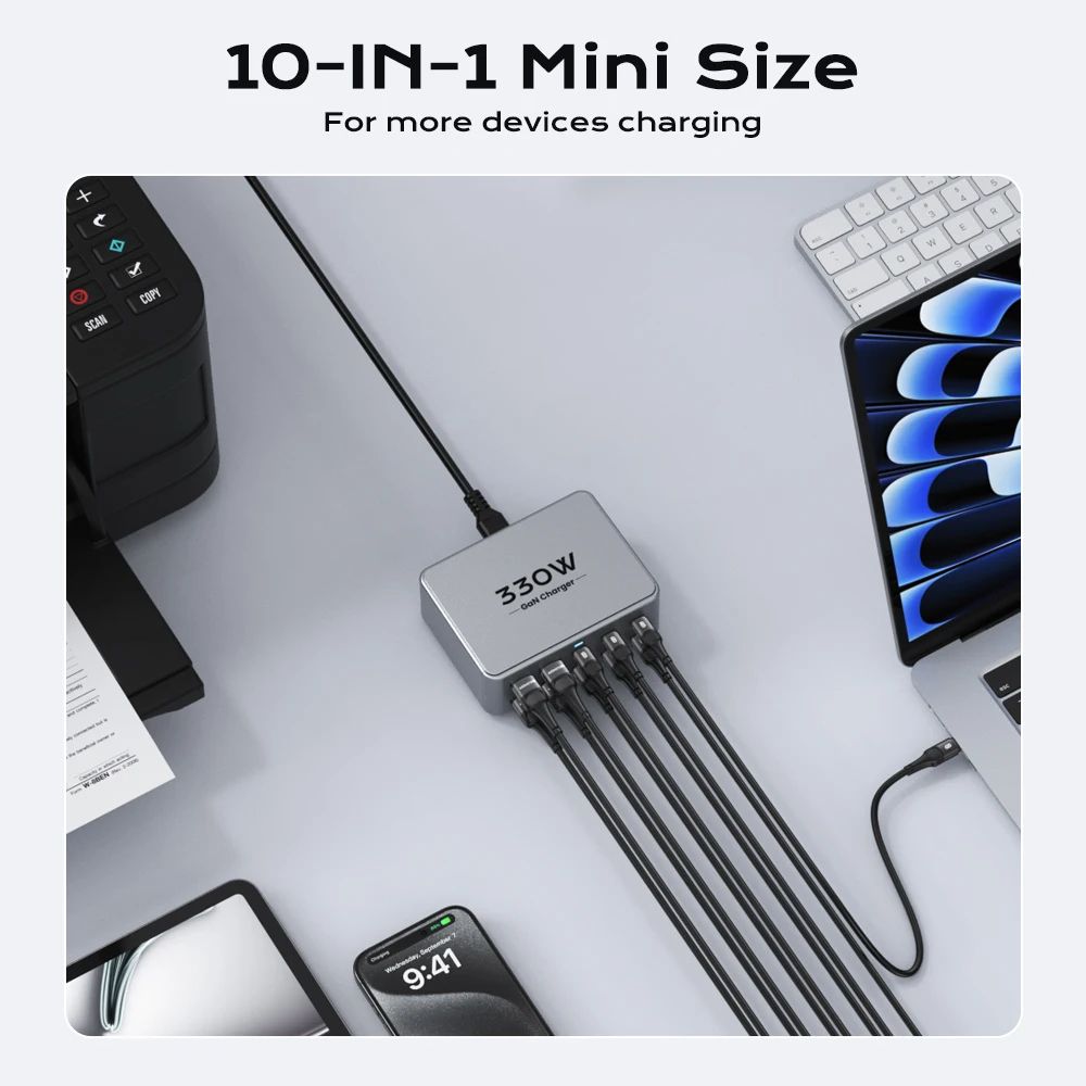 Multiport USB C GaN Charger PPS Fast Charging Station For IPhone Samsung MacBook Pro Laptop  Table  4