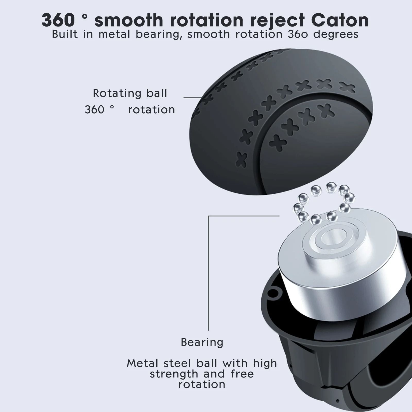 Steering Wheel Booster Spinner Knob With Power Handle Ball  Metal Bearing For Effortless OneHanded  2
