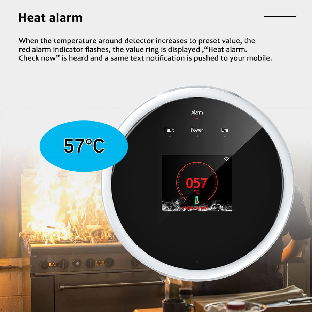 Intelligent WiFi Natural Gas Sensor Household Combustible Gas Alarm Detector For Leak Detection 2
