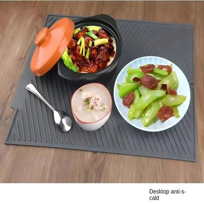 1PC Silicone Drain Pad Drying Mat  NonSlip Kitchen Dish Drain Mat AntiScald Coaster For Tableware A 1