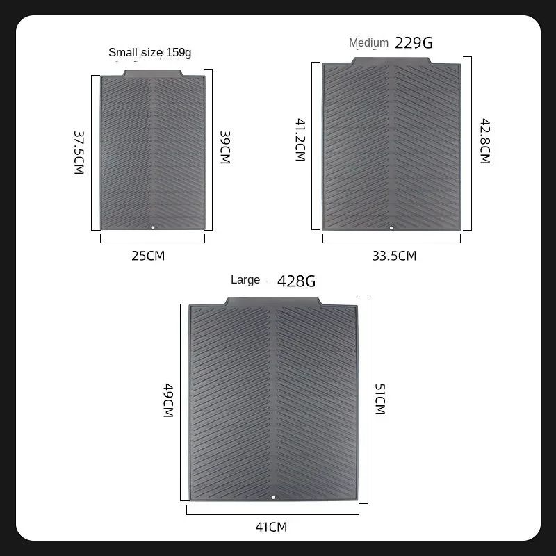 1PC Silicone Drain Pad Drying Mat  NonSlip Kitchen Dish Drain Mat AntiScald Coaster For Tableware A 6