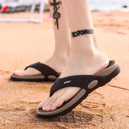 Luxury Massage Slippers Summer Breathable Beach Shoes For Men  Women Comfortable Flip Flops 1