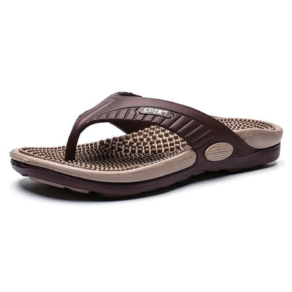 Luxury Massage Slippers Summer Breathable Beach Shoes For Men  Women Comfortable Flip Flops 8