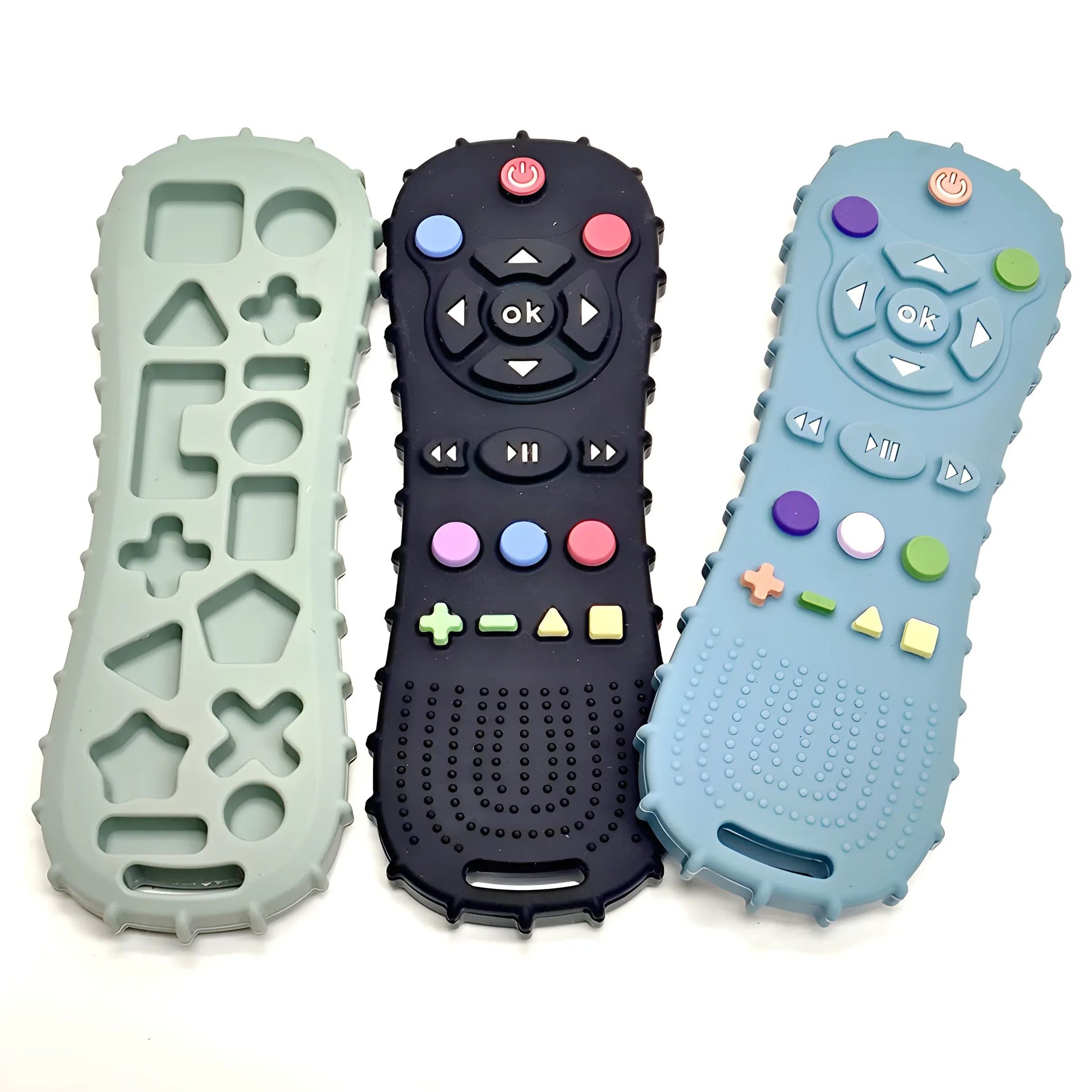 Baby Silicone Remote Teether Teething Stick Pacifier Glove Toy Set 1