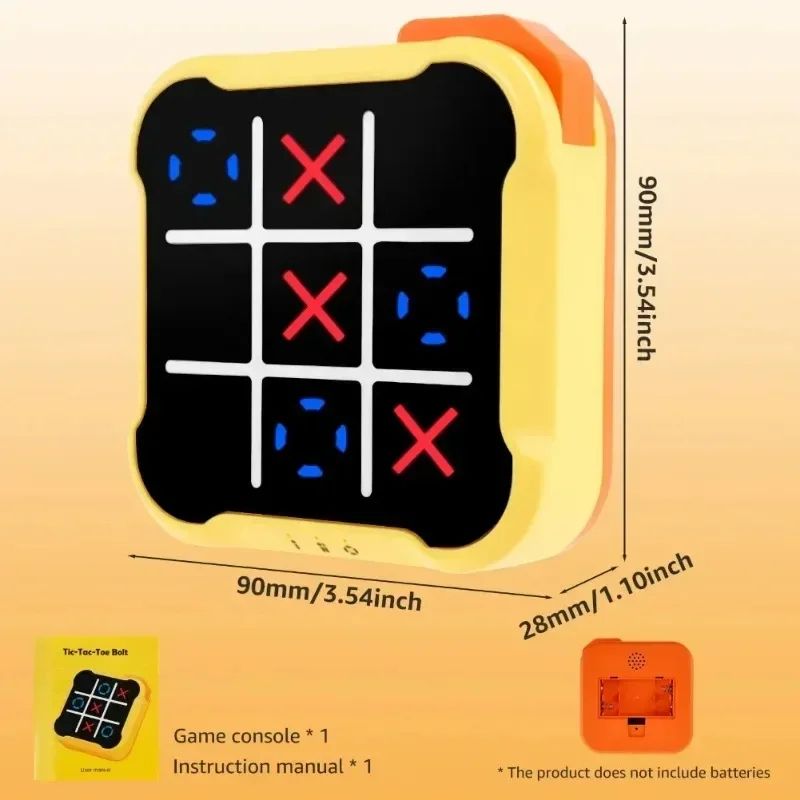 Electronic Tic Tac Toe Game Portable Puzzle Board Montessori Tabletop Chess Set For Family Fun 4