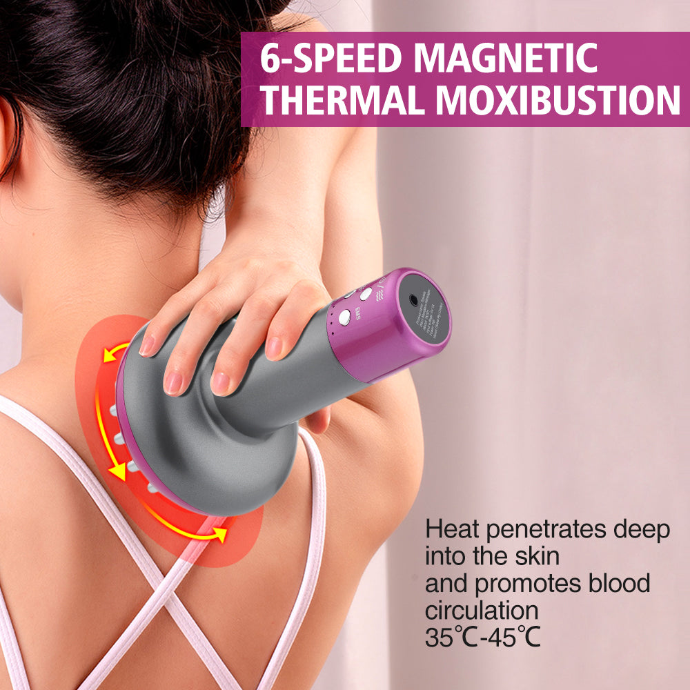 Rechargeable Gua Sha Massager For Body Shaping Heating Meridian Scraping Brush For Lymphatic Detox  3