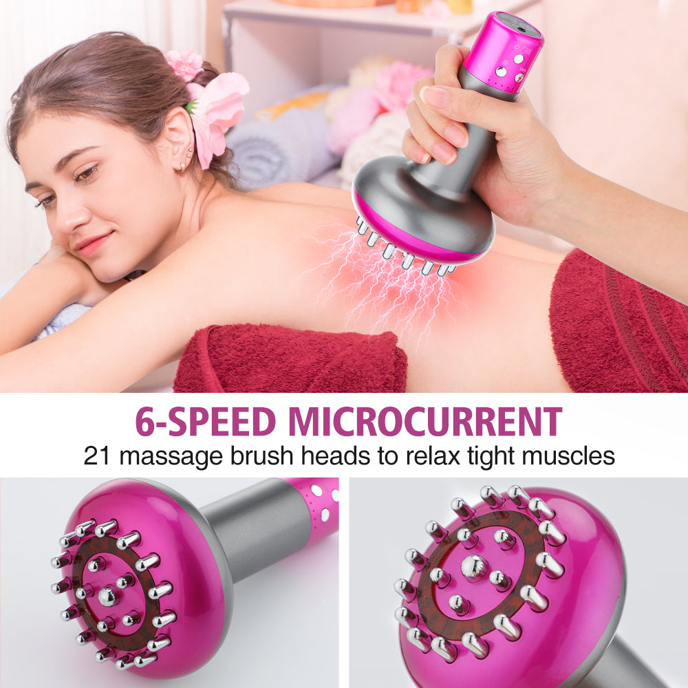 Rechargeable Gua Sha Massager For Body Shaping Heating Meridian Scraping Brush For Lymphatic Detox  4