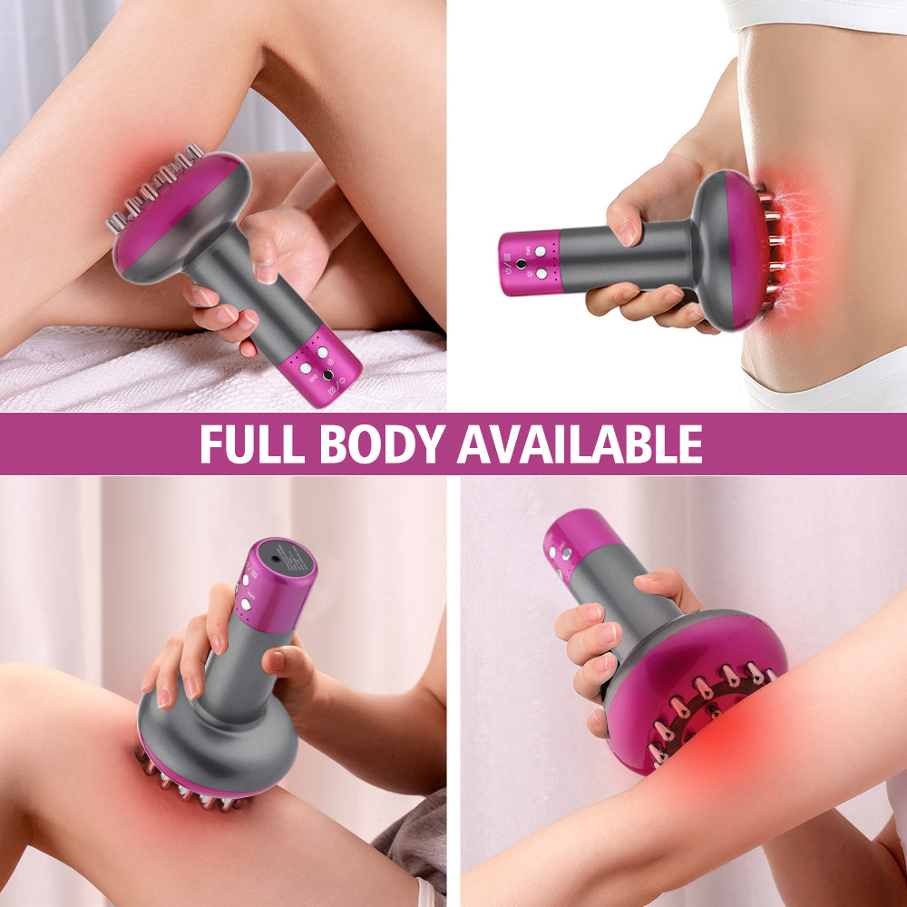 Rechargeable Gua Sha Massager For Body Shaping Heating Meridian Scraping Brush For Lymphatic Detox  5