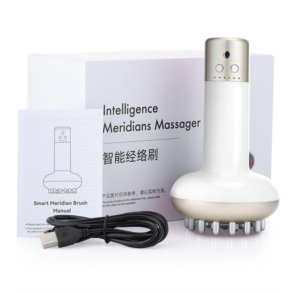 Rechargeable Gua Sha Massager For Body Shaping Heating Meridian Scraping Brush For Lymphatic Detox  7