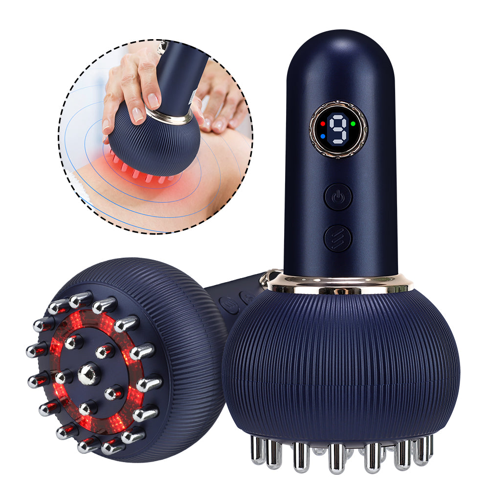 Rechargeable Gua Sha Massager For Body Shaping Heating Meridian Scraping Brush For Lymphatic Detox  8