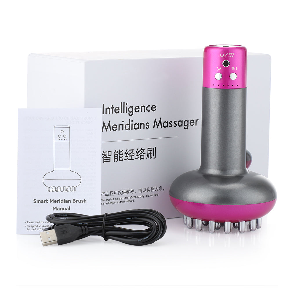Rechargeable Gua Sha Massager For Body Shaping Heating Meridian Scraping Brush For Lymphatic Detox  10