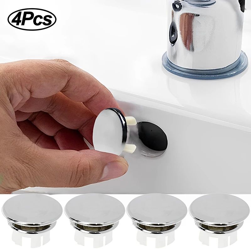 Plastic Sink Hole Overflow Cover Ring for Bathroom Basin Kitchen Drain Trim Plug Round Oval Overflow Cap Insert Fitting