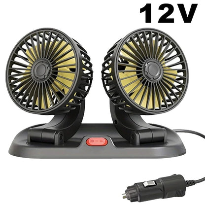 Car Silent Fan 360 Adjustable Air Fan For Automotive Desk  Office USB  Cigarette Lighter Compatible 11