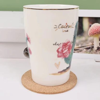 NonSlip Cork Coaster Set Cup Mat Natural Round Wooden Pad For Tea Coffee Mug Holder  Stylish Tablew 1