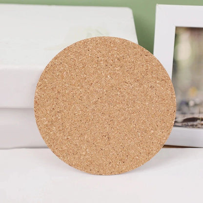 NonSlip Cork Coaster Set Cup Mat Natural Round Wooden Pad For Tea Coffee Mug Holder  Stylish Tablew 5