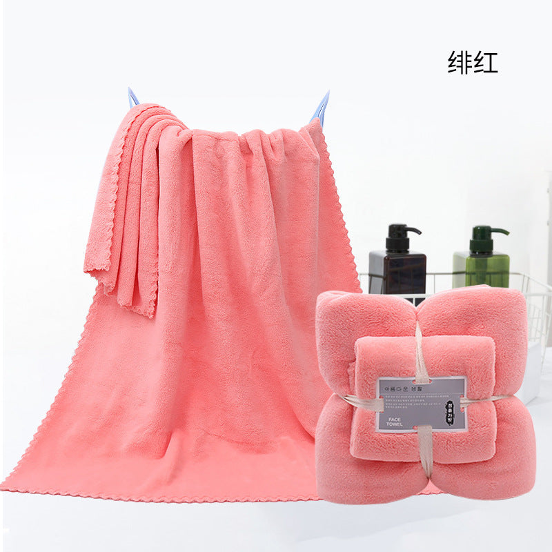 Premium Coral Velvet Bath Towels Ultra Absorbent QuickDry Towel Set Spa Grade Softness For Home  Co 5