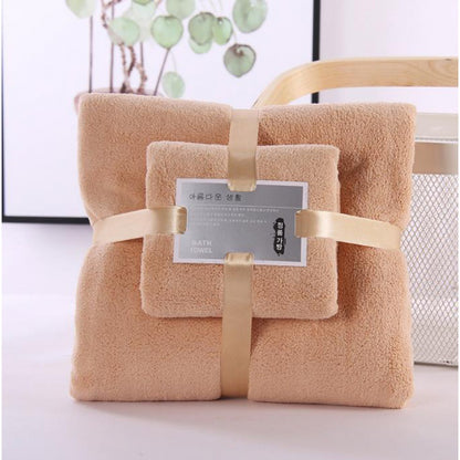 Premium Coral Velvet Bath Towels Ultra Absorbent QuickDry Towel Set Spa Grade Softness For Home  Co 7