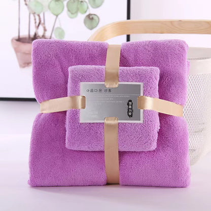 Premium Coral Velvet Bath Towels Ultra Absorbent QuickDry Towel Set Spa Grade Softness For Home  Co 9