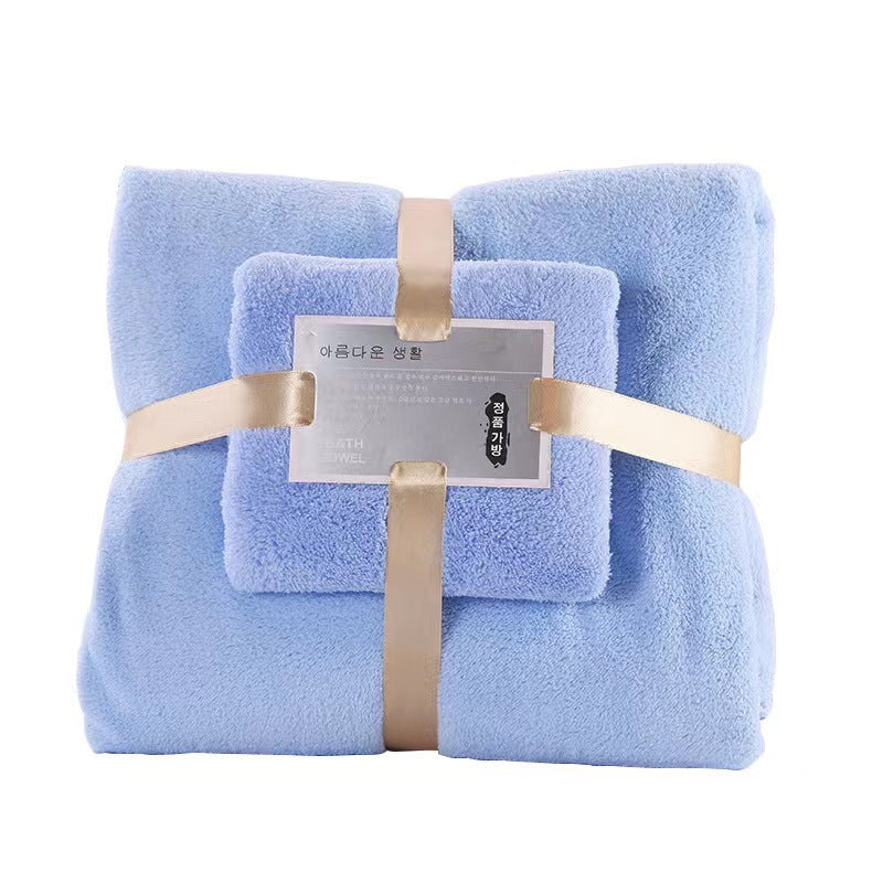 Premium Coral Velvet Bath Towels Ultra Absorbent QuickDry Towel Set Spa Grade Softness For Home  Co 10