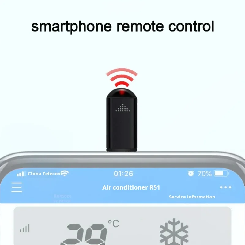 Smartphone Infrared Transmitter Adapter, Type-C IR Remote Control with Smart App for TV, AC, and More