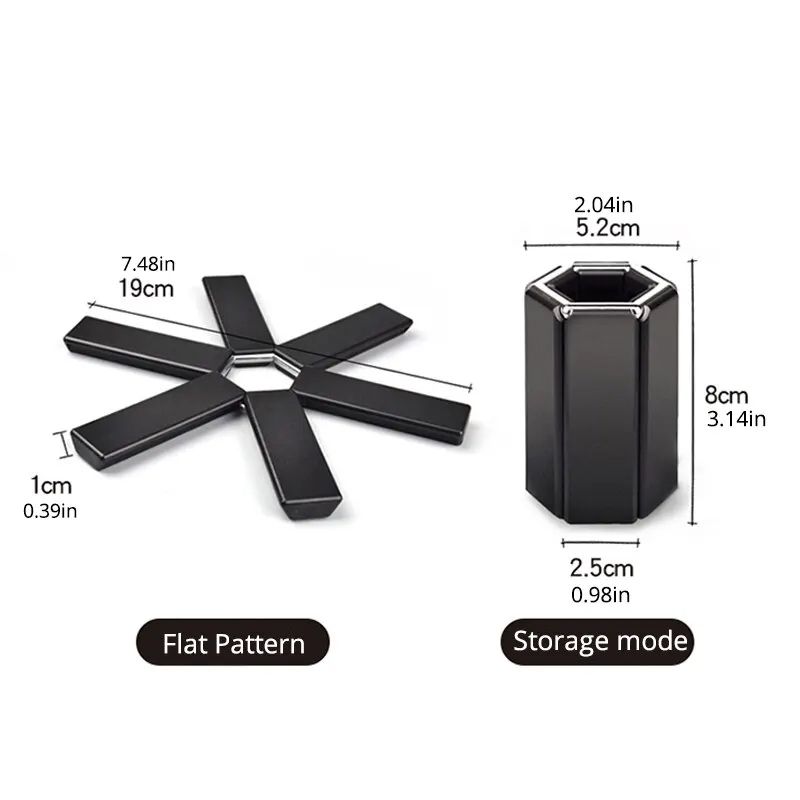 Heat Resistant Folding Pot Mat Dish Placemat Coaster For Kitchen High Temperature ABS Trivet For Pa 5
