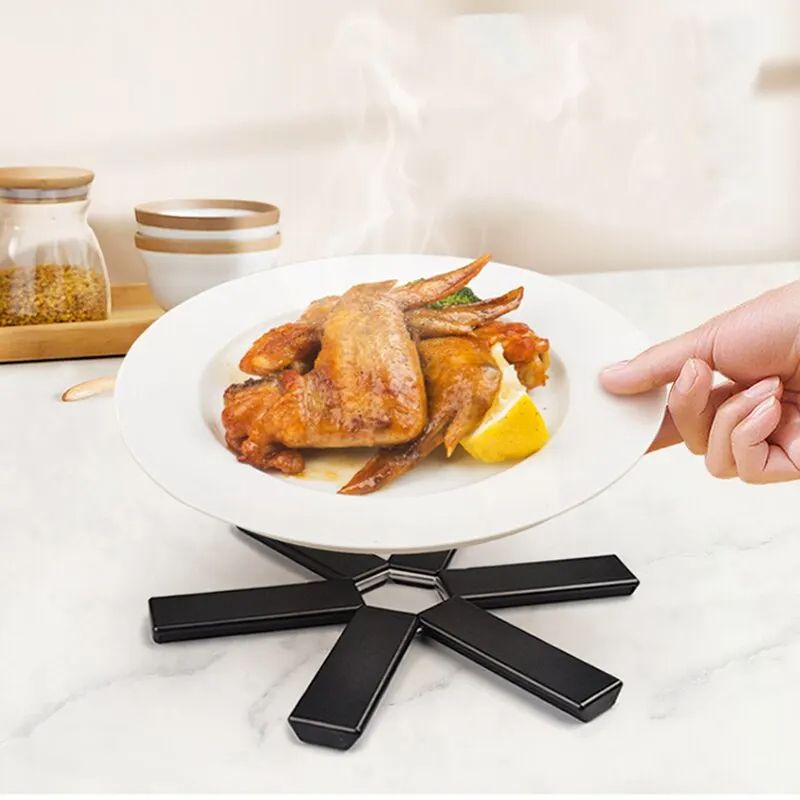 Heat Resistant Folding Pot Mat Dish Placemat Coaster For Kitchen High Temperature ABS Trivet For Pa 2