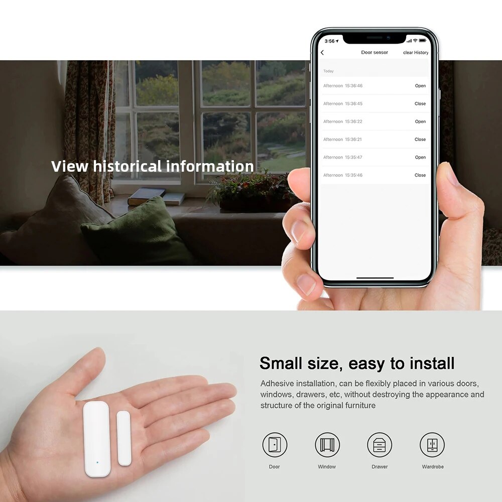 WiFi Smart Home Door  Window Sensor Security Alarm System Compatible With Alexa  Google Assistant 1