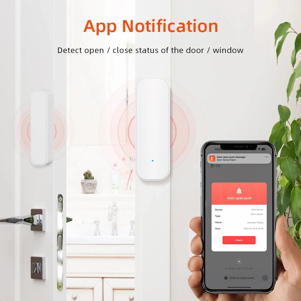 WiFi Smart Home Door  Window Sensor Security Alarm System Compatible With Alexa  Google Assistant 2
