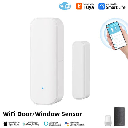 WiFi Smart Home Door  Window Sensor Security Alarm System Compatible With Alexa  Google Assistant 6