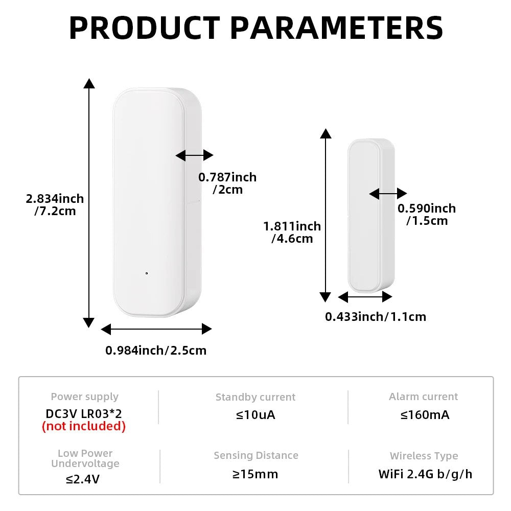 WiFi Smart Home Door  Window Sensor Security Alarm System Compatible With Alexa  Google Assistant 5
